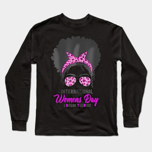 International Womens Day 2024 Break The Bias Black Womens Long Sleeve T-Shirt